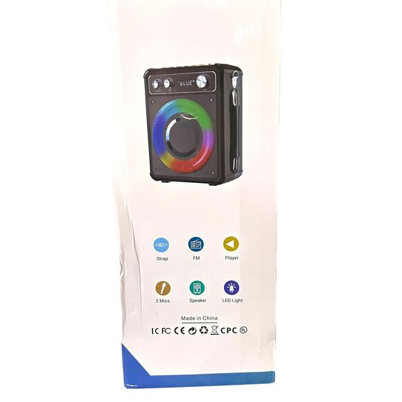 Karaoke Machine, Portable Bluetooth Karaoke Speaker with 2 Wireless Microphones - Picture 3 of 16